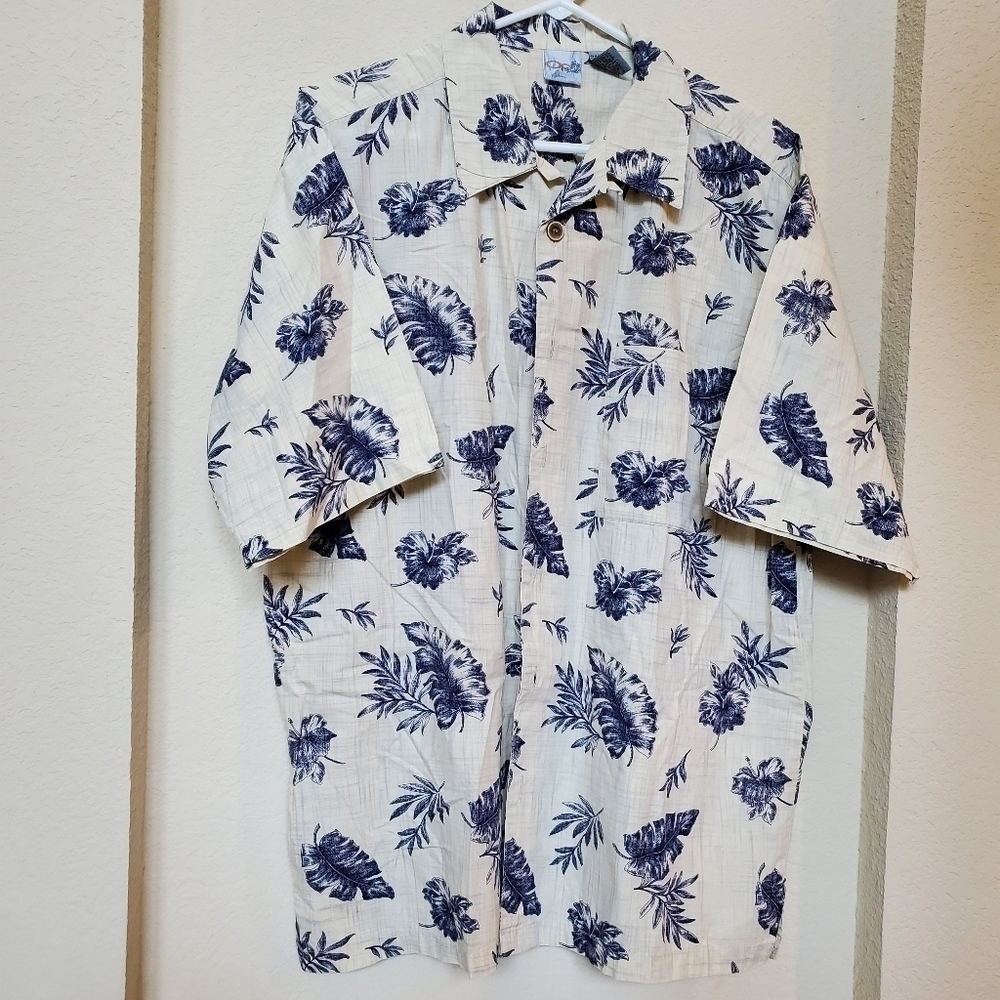 Vintage 90s OP Sport Mens Hawaiian Shirt Size L